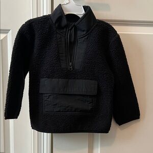 NWT Thereabouts Sherpa Long Sleeve Pullover  Quarter-Zip Pullover Black Size 3T